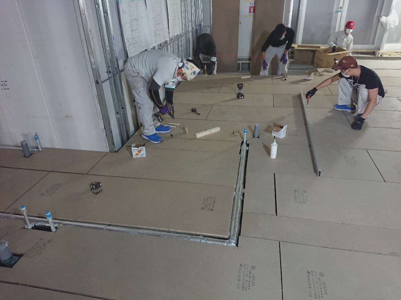 東京都江東区の保育園にて、置床、OAフロア工事を行いました。（フクビ化学工業ＴＮ-50）【秀和建工】