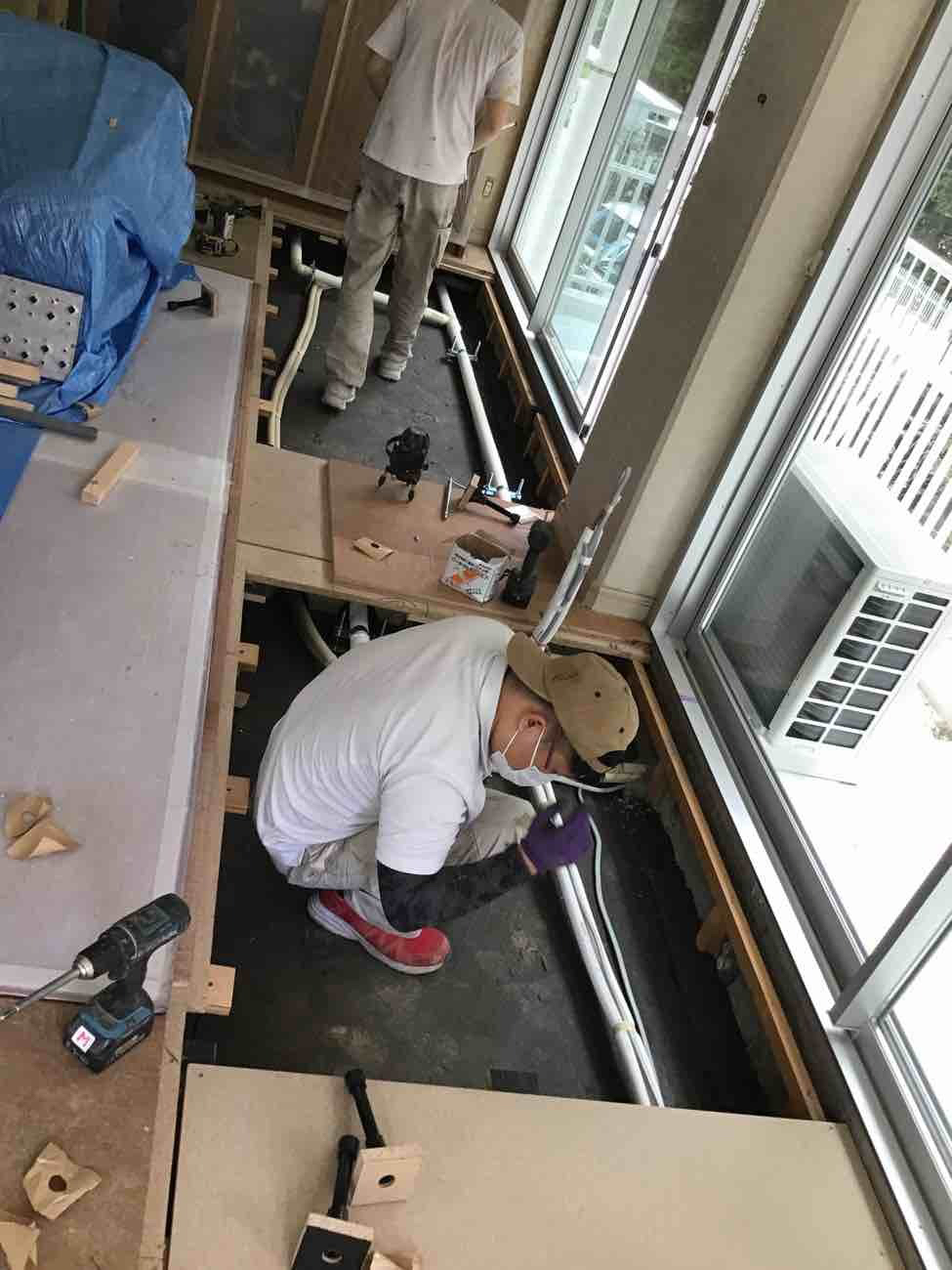 東京都港区のマンションにて、置床工事を行いました。（乾式二重床）【秀和建工】