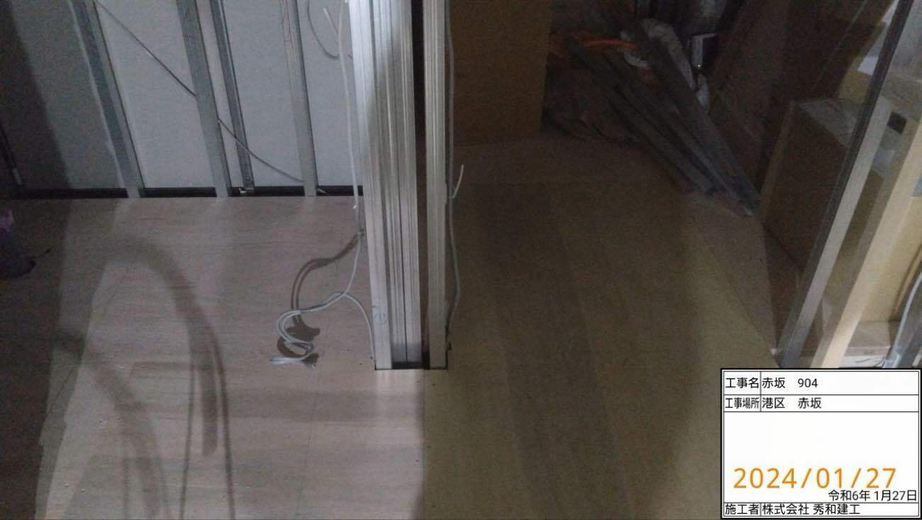 東京都港区のマンションにて、１day置床工事を行いました。（乾式二重床）【秀和建工】