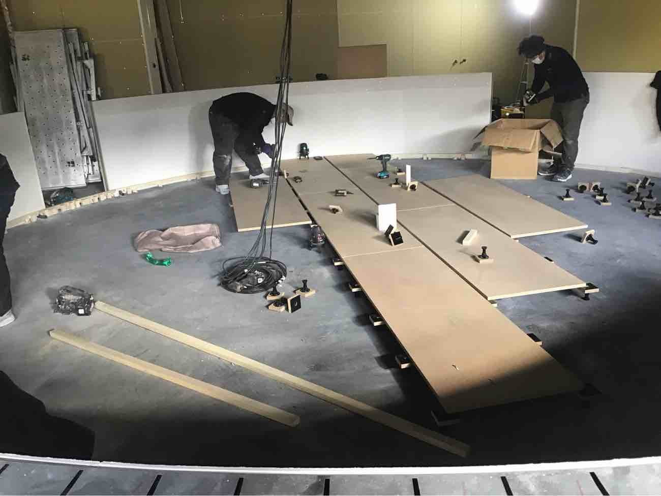 千葉県千葉市の店舗にて、置床工事を行いました。（乾式二重床）【秀和建工】