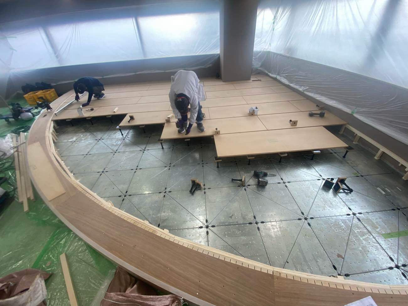 横浜市西区のマンションにて、置床工事を行いました。（乾式二重床）【秀和建工】