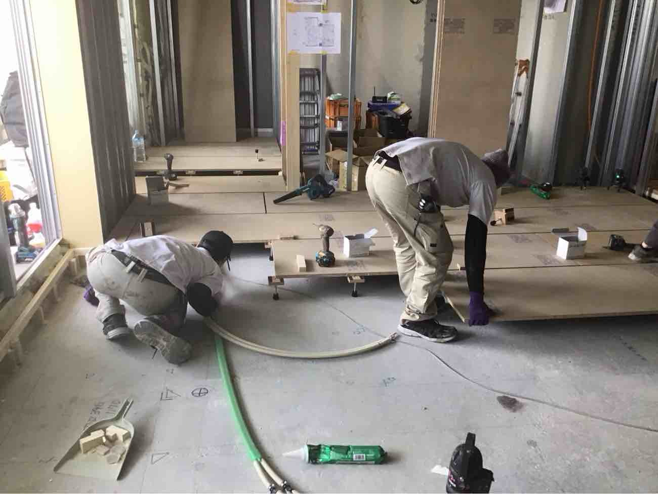 東京都江東区のマンションにて、置床工事を行いました。（秀和建工）【秀和建工】