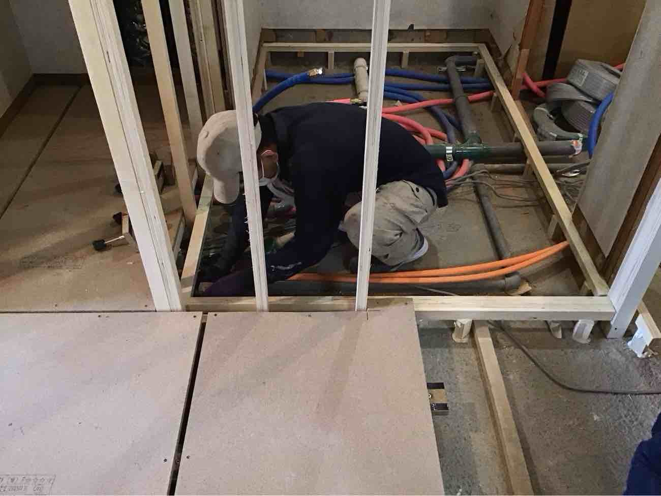 東京都大田区にて、マンションの置床工事を行いました。（乾式二重床）【秀和建工】