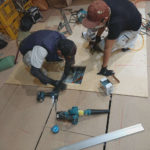 東京都千代田区のデンタルクリニックにて、新装工事に伴う置床工事を行いました。（乾式二重床）【秀和建工】