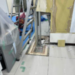 東京都足立区の店舗にて、置床工事を行いました。（乾式二重床）【秀和建工】