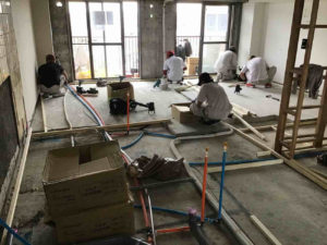 東京都品川区のマンションにて、１day置床工事を行いました。（フリーフロアCP）【秀和建工】