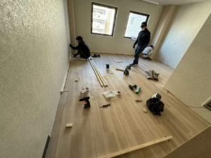 東京都江戸川区の店舗にて、改修工事に伴う置床工事を行いました。（フリーフロアCP）【秀和建工】