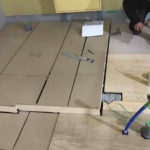 東京都文京区のクリニックにて、置床工事を行いました。（乾式二重床）【秀和建工】