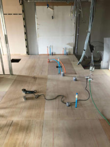 東京都世田谷区のマンションにて、置床工事を行いました。（フリーフロアCP）【秀和建工】