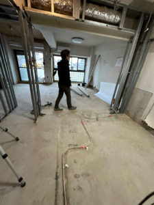 東京都品川区のマンションにて、１day置床工事を行いました。（フリーフロアCP）【秀和建工】