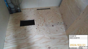 東京都大田区のマンションにて、置床工事を行いました。（フリーフロアCP-F）【秀和建工】