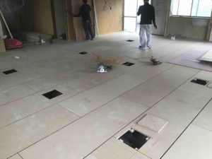 埼玉県戸田市の店舗にて、置床工事を行いました。(乾式二重床)【秀和建工】