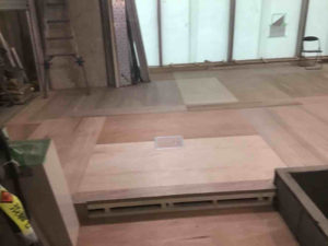 東京都港区の店舗にて、置床工事を行いました。（乾式二重床）【秀和建工】