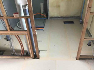 神奈川県藤沢市のマンションにて、置床工事を行いました。（フリーフロアCP）【秀和建工】