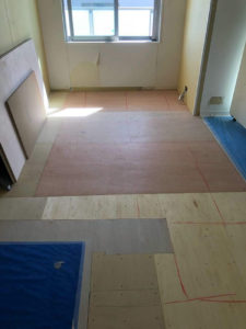 千葉県市川市のマンションにて、置床工事を行いました。（乾式二重床）【秀和建工】