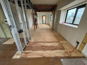 マンション　置床工事　フリーフロアCP（東京都品川区）