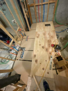 マンション　置床工事　フリーフロアCP（東京都港区）