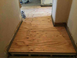 東京都板橋区のマンションにて、置床工事を行いました。（乾式二重床）【秀和建工】