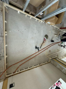 マンション　置床工事　フリーフロアCP（東京都品川区）