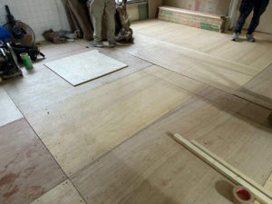 東京都国分寺市のマンションにて、置床工事を行いました。（乾式二重床）【秀和建工】