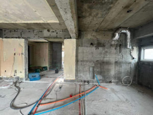 東京都港区のマンションにて、置床工事を行いました。（フリーフロアCP）【秀和建工】