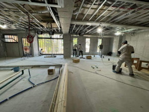 横浜市港北区のマンションにて、置床工事を行いました。（乾式二重床）【秀和建工】