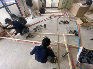 東京都品川区のマンションにて、１day置床工事を行いました。（フリーフロアCP）【秀和建工】