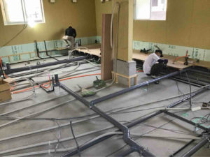 埼玉県新座市の歯科医院にて、置床工事を行いました。（乾式二重床）【秀和建工】