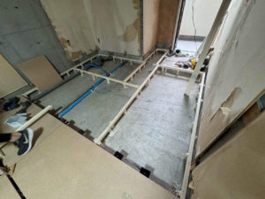 東京都目黒区のマンションにて、１day置床工事を行いました。（乾式二重床）【秀和建工】