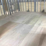 東京都渋谷区の美容室にて、置床工事を行いました。（乾式二重床）【秀和建工