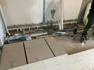 埼玉県蕨市のマンションにて、1day置床工事を行いました。（乾式二重床）【秀和建工】