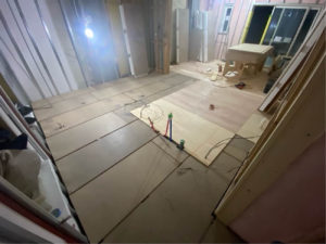 東京都北区の戸建住宅にて、改修工事に伴う置床工事を行いました。（乾式二重床）【秀和建工】