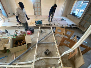 東京都東村山市のマンションにて、1day置床工事を行いました。（乾式二重床）【秀和建工】