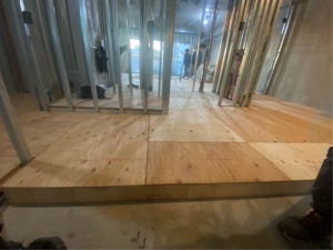 横浜市戸塚区のマンションにて、1day置床工事を行いました。（乾式二重床）【秀和建工】