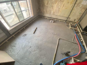 東京都港区のマンションにて、置床工事を行いました。（乾式二重床）【秀和建工】