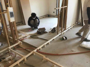 東京都品川区のマンションにて、置床工事を行いました。（乾式二重床）【秀和建工】