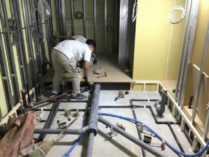 東京都国立市の診療所にて、置床工事を行いました。（乾式二重床）【秀和建工】