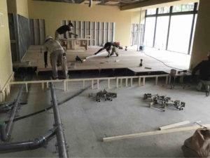 東京都文京区のクリニックにて、置床工事を行いました。（乾式二重床）【秀和建工】