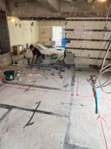 東京都港区のマンションにて、置床工事を行いました。（乾式二重床）【秀和建工】