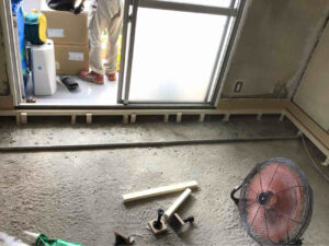 東京都板橋区のマンションにて、置床工事を行いました。（乾式二重床）【秀和建工】