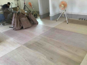 神奈川県藤沢市のオフィスにて、1day置床工事を行いました。（乾式二重床）【秀和建工】