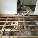 東京都江戸川区のアパートにて、置床工事を行いました。（乾式二重床,プラ束）【秀和建工】