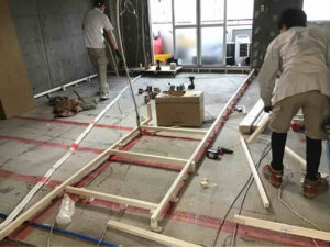 相模原市中央区のマンションにて、置床工事を行いました。（乾式二重床）【秀和建工】