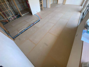 神奈川県大和市のマンションにて、1day置床工事を行いました。(乾式二重床)【秀和建工】