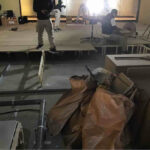 東京都中央区の店舗にて、置床工事を行いました。（センクシア、乾式二重床）【秀和建工】