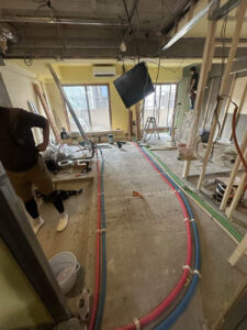 東京都港区のマンションにて、置床工事を行いました。（乾式二重床）【秀和建工】