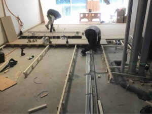 神奈川県鎌倉市のマンションにて、置床工事を行いました。（乾式二重床）【秀和建工】