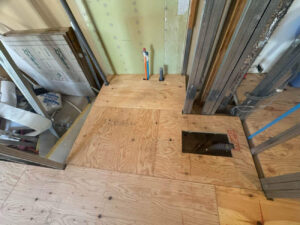 東京都中央区のマンションにて、1day置床工事を行いました。（乾式二重床）【秀和建工】