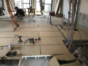 東京都大田区のマンションにて、1day置床工事を行いました。（乾式二重床）【秀和建工】