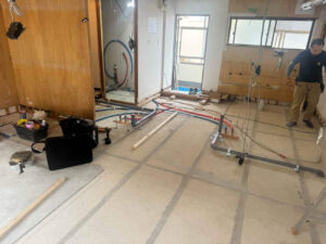 川崎市宮前区のマンションにて、1day置床工事を行いました。（乾式二重床）【秀和建工】